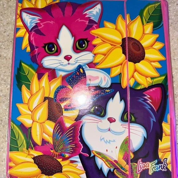 Lisa Frank | Office | Lisa Frank Sunflower Kittens 3 Ring Binder